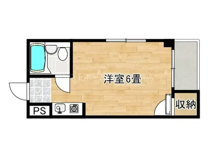 サングレール南旅篭(ワンルーム/2階)の間取り写真