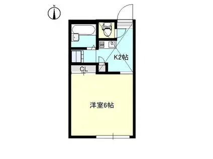 メゾン・ド・アイ(1K/2階)の間取り写真