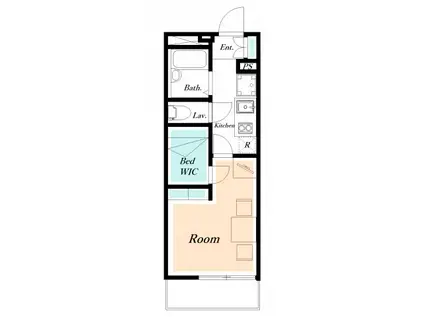 レオパレスラピス(1K/4階)の間取り写真