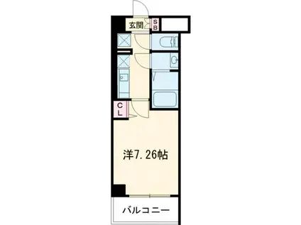 COCO-SURFRIDER(1K/6階)の間取り写真