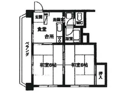松倉ビル(2DK/4階)の間取り写真