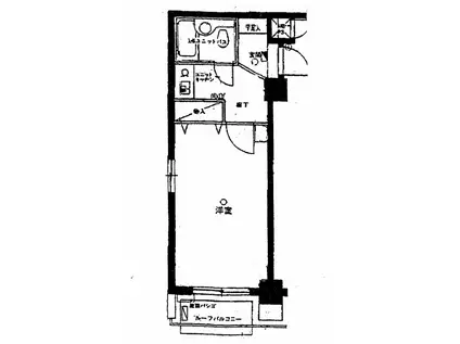 ライオンズマンション大森本町第2(1K/4階)の間取り写真