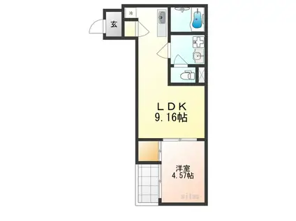 FSTYLE藤井寺道明寺1号館(1LDK/2階)の間取り写真