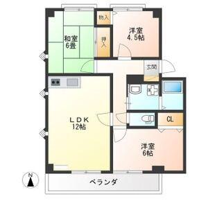 優泰佳ガーデンコート(3LDK/3階)の間取り写真