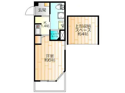 ベインテトレス天神台(1K/3階)の間取り写真