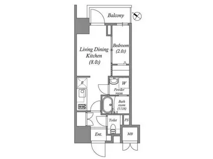 オーパスホームズ南行徳(1LDK/4階)の間取り写真