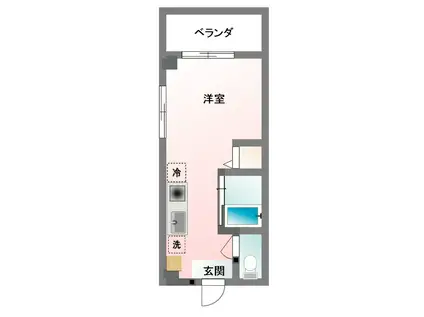 アーバンコート(1K/3階)の間取り写真