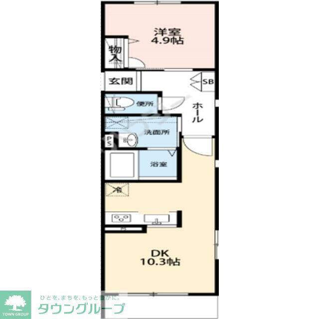 シャトレー宮崎2(1LDK/3階)の間取り写真