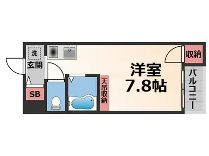 ブルースターG-1(1K/3階)の間取り写真