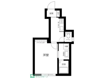 ソルナ西巣鴨(1K/1階)の間取り写真