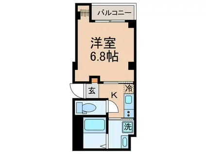 LUONTO HILLS(1K/3階)の間取り写真