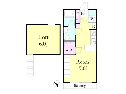 サンヴィアーレ・U(ワンルーム/1階)の間取り写真