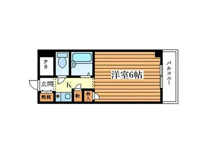 ロマネスク姫島(1K/3階)の間取り写真