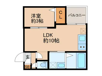 JACK OMURA I(1LDK/1階)の間取り写真