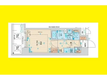 アスヴェル新大阪サウス(1K/8階)の間取り写真
