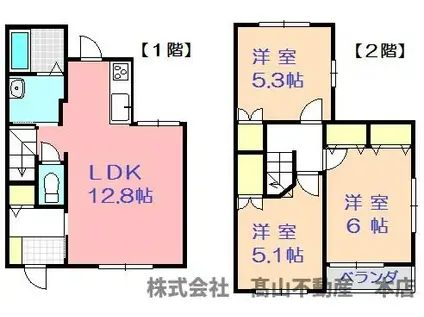 ソラーレ桜壱番館(3LDK/1階)の間取り写真