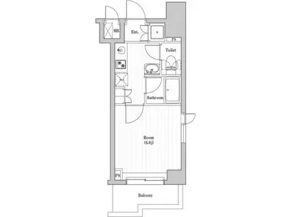 ルーブル仲六郷弐番館(1K/3階)の間取り写真