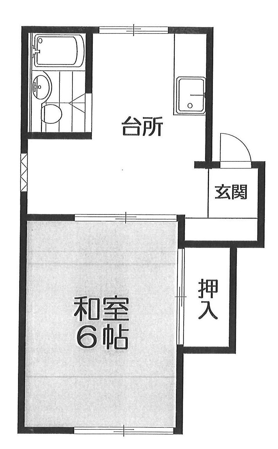 コパル由比ヶ浜2(1K/1階)の間取り写真