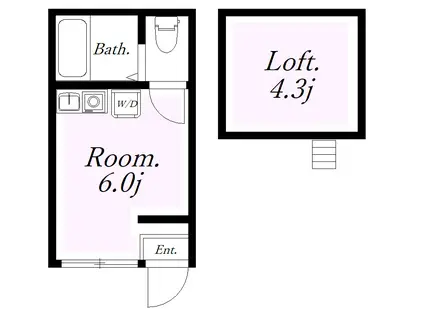 ユナイト杉田ボブラングレー(ワンルーム/1階)の間取り写真