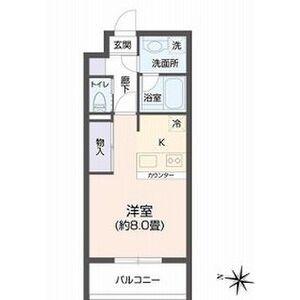 ヴィアーレ新寺(ワンルーム/5階)の間取り写真