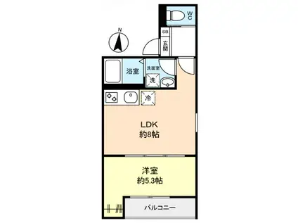 GRADUS八千代台IV(1LDK/1階)の間取り写真