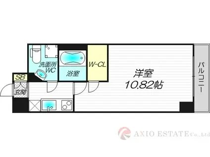 サンレムート江坂ファースト(1K/6階)の間取り写真