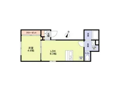 NOV.森下 ノヴモリシタ(1DK/1階)の間取り写真