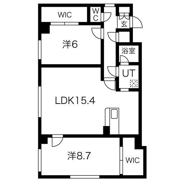 サリジェール瑞穂(2LDK/3階)の間取り写真