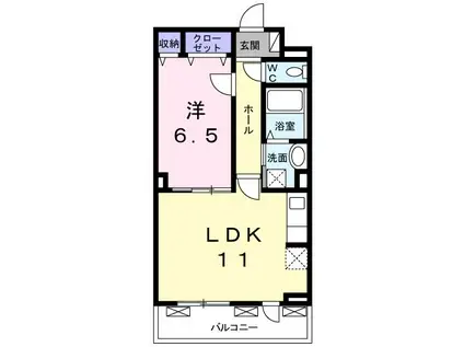 ファミーユ(1LDK/3階)の間取り写真
