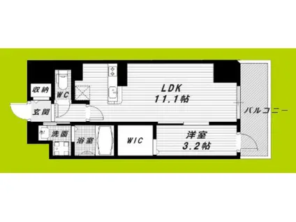 ECORO TOYONAKA(1LDK/7階)の間取り写真
