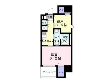 ディアコート宿屋町(2K/5階)の間取り写真