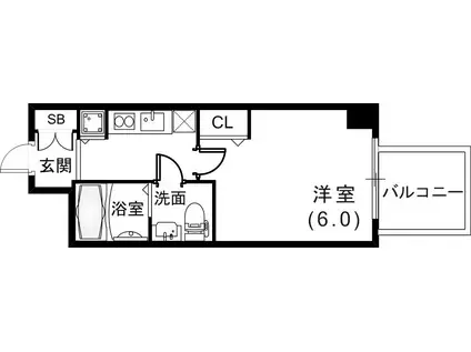 セレニテ神戸ミラク(1K/14階)の間取り写真