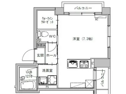 グランドメゾンM(ワンルーム/2階)の間取り写真