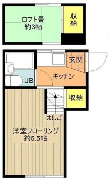 サンハイツ(ワンルーム/1階)の間取り写真