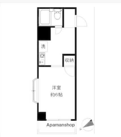 SEA茅ヶ崎ビル(1K/4階)の間取り写真