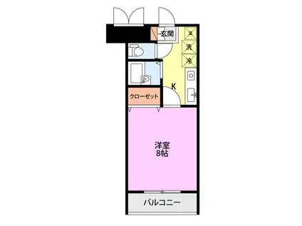 マロングリーン(1K/3階)の間取り写真