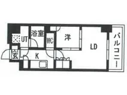 ウエリスアーバン守口(1LDK/10階)の間取り写真