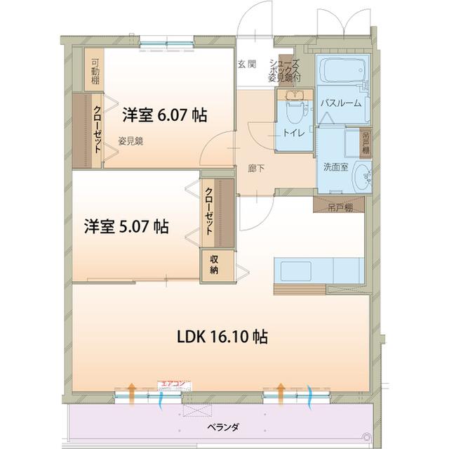 SWAN STYLE(2LDK/2階)の間取り写真