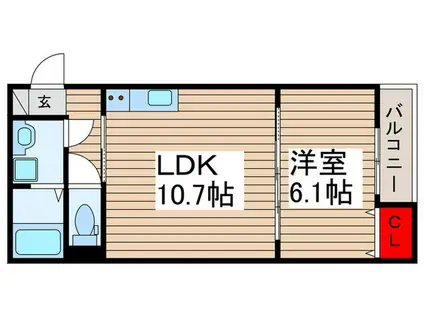 スライヴ(1LDK/3階)の間取り写真