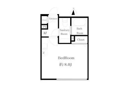 グランドソレイユ戸越(ワンルーム/3階)の間取り写真