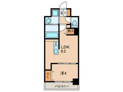 レジェンド紺屋町(1K/9階)の間取り写真