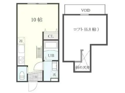 アーリアガーデン横濱山手I(ワンルーム/2階)の間取り写真