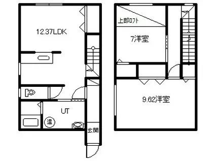 ハーモニー春光III(2LDK/1階)の間取り写真