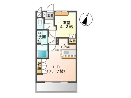 エクセール(1LDK/2階)の間取り写真