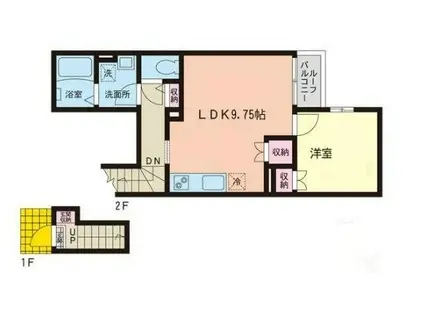 PRAYER SHO(1LDK/2階)の間取り写真