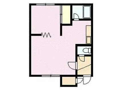 ハイツエルム(1LDK/1階)の間取り写真