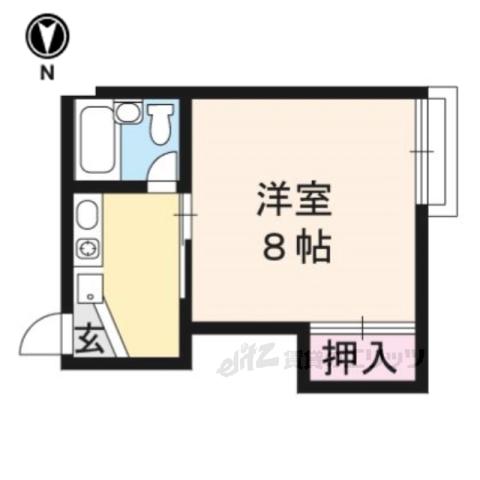 ハイツ後藤(1K/3階)の間取り写真