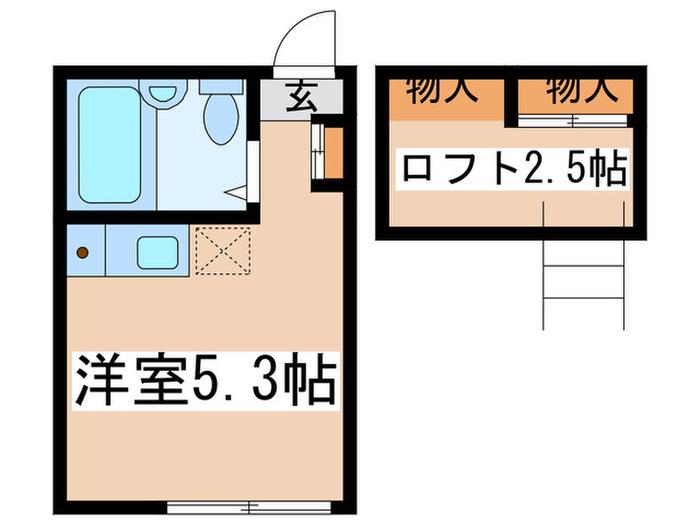 MY PLAN下高井戸B(ワンルーム/2階)の間取り写真