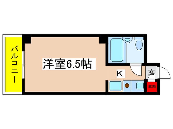 ジョイフル百合ヶ丘(1K/2階)の間取り写真