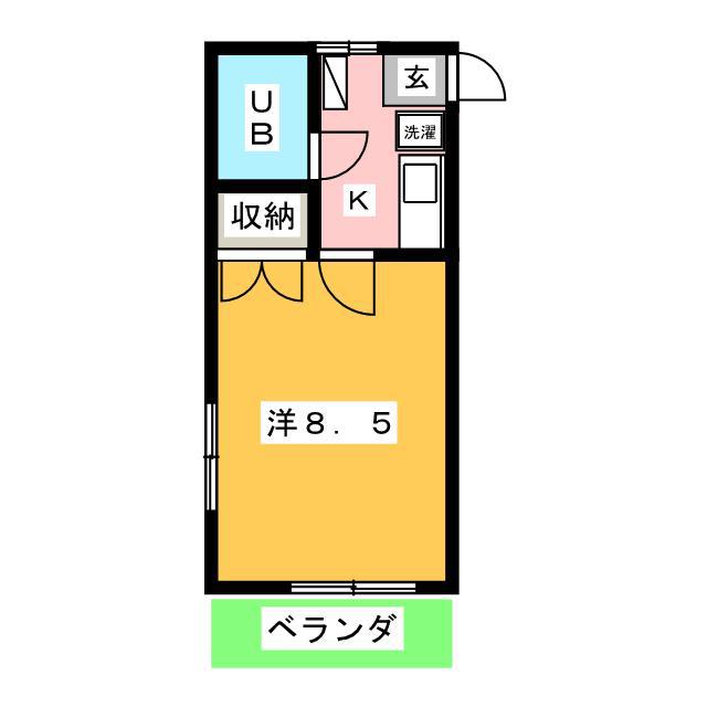 スターフラッツ(1K/1階)の間取り写真